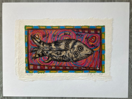 Image 1 of Sérigraphie Eric Toebosch - Poisson