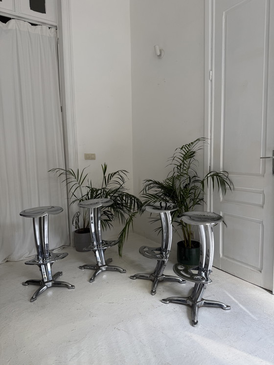 Image 1 of 4 vintage Lotus stools by Yasu Sasamoto for Dulton