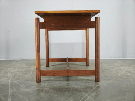 Image 1 of 1960s Czech Coffee Table in Solid Oak by Krásná Jizba