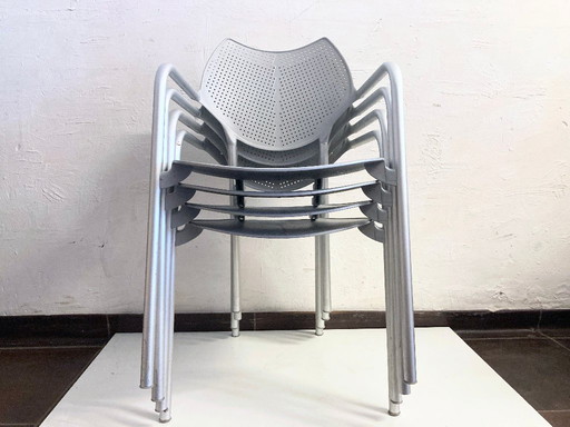 4 chaises Irta avec accoudoirs des années 80 Design Jorge Pensi pour Atlantide