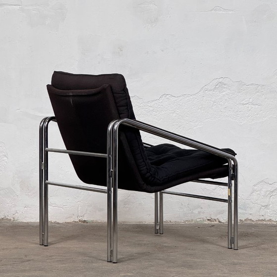 Image 1 of Pair of Bauhaus Style Mid-Century Armchairs