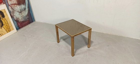 Image 1 of Belgo Chrom Dewulf smoked glass side table 