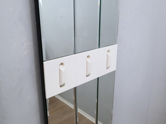 Image 1 of Vintage minimalistische wandspiegel kapstokset ITALIË jaren 70