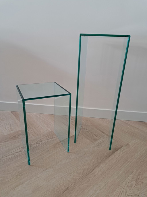 2x columnas de vidrio