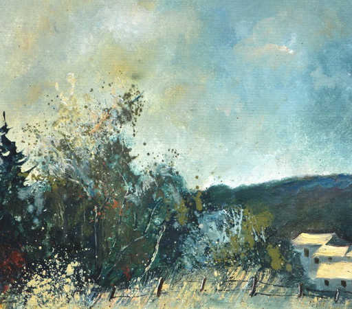 Alcune case trasferite – schilderijen tekeningen, Canvas (photo 2 of 5)