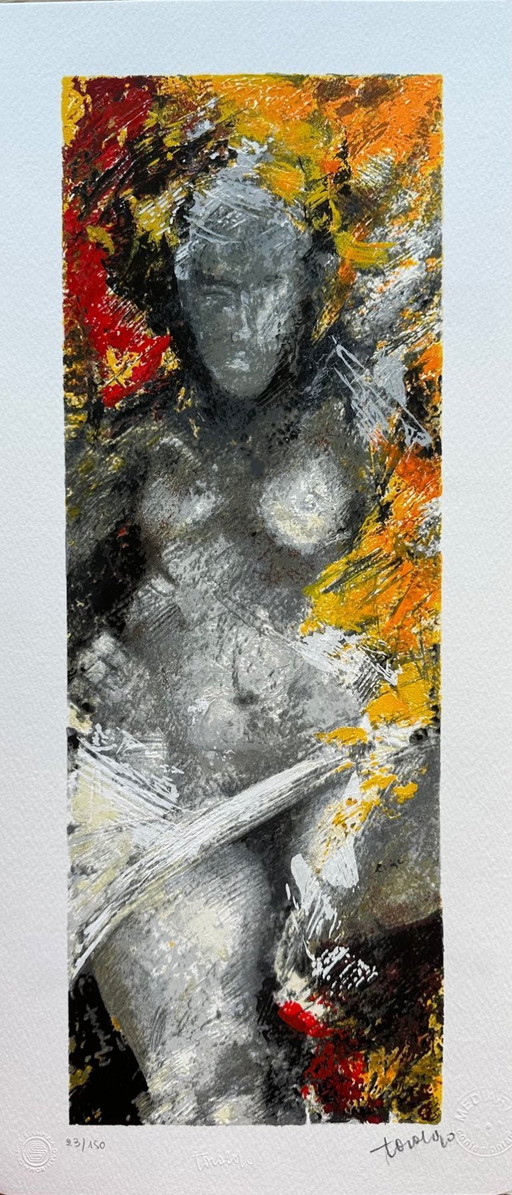 Siebdruck von Francesco Toraldo - Nackte Frau - Matilde