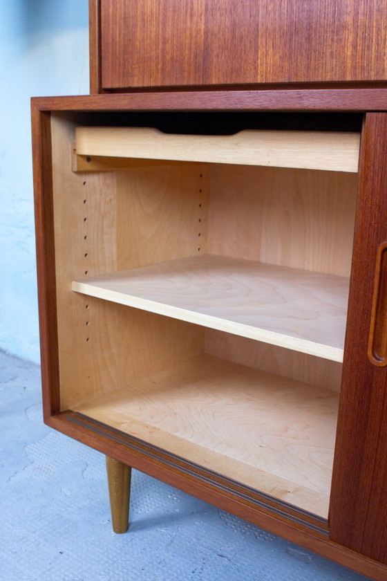 Image 1 of Vintage secretair bureau, dressoir, bijzettafel, teak, Hundevad bureau