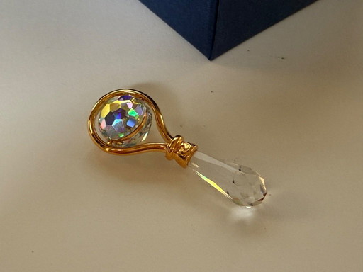 Swarovski crystal memories miniature baby's rattle 