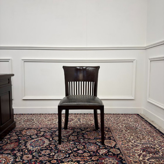 Classic English Desk Set with Office Chairs – Leather, Wood (photo 19 of 23)