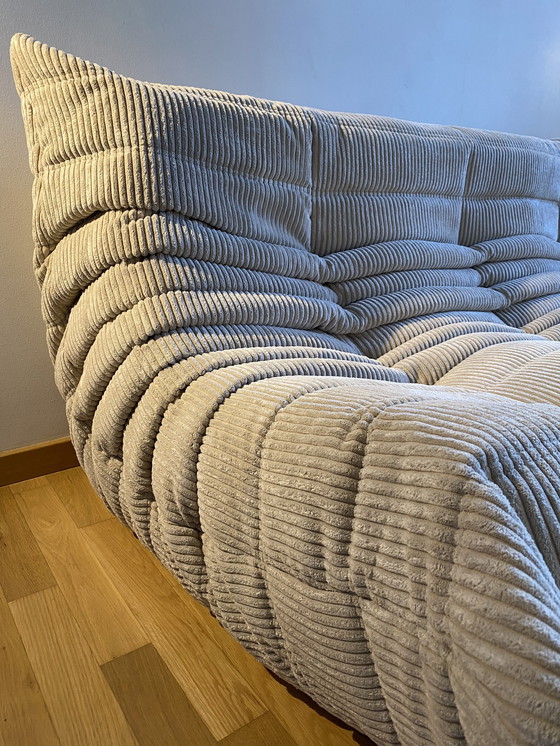 Image 1 of Ligne Roset - Ensemble canapé Togo 4 pièces - Corduroy/Rib Beige