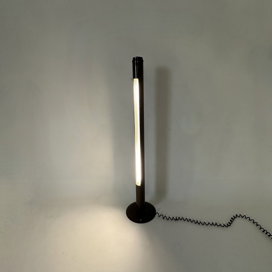 Image 1 of Jaren 70 Vloerlamp Bruin TL Buis Post Modern Vintage