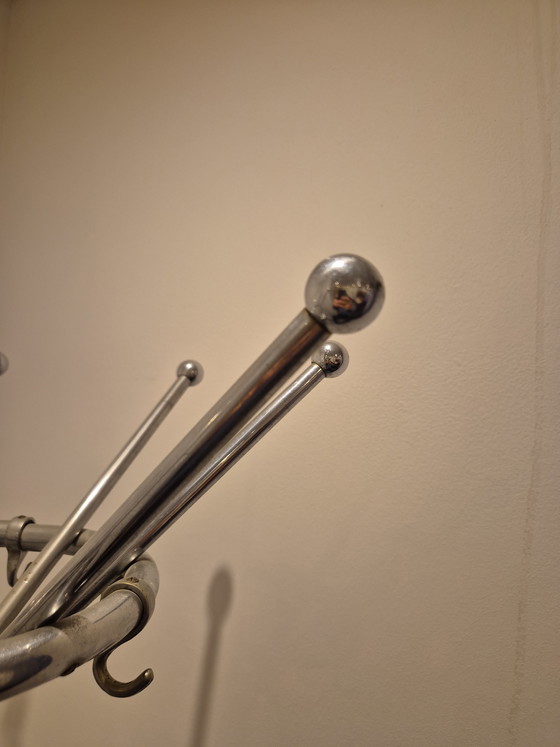 Image 1 of Gispen 1016 free-standing coat rack. Fully chrome.