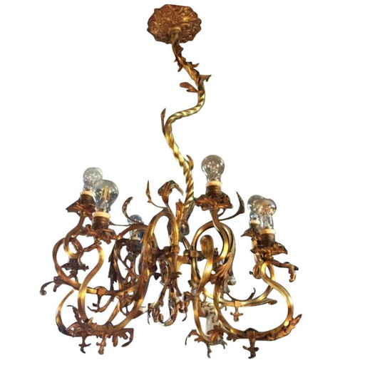 Louis XV Bronzen Kroonluchter, jaren 1870