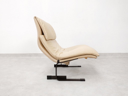 Saporiti Onda chair - cream leather 