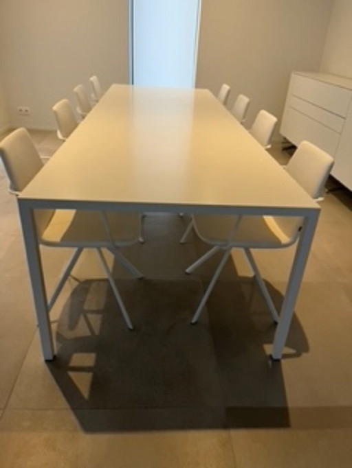 6 x Chair Of The Brand JOLI Type Raphael With Table Brand MDF Italia Type Tense