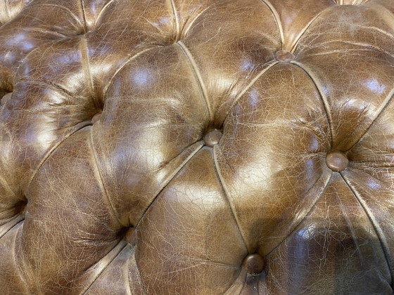 Prachtige Chaislong Sigaren Cognac – winchester, Chaises longue, Leather, Wood (photo 4 of 8)