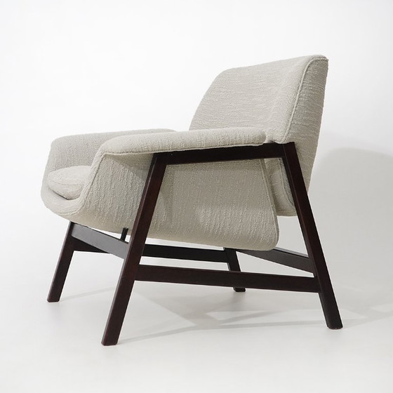 Poltrona „849“ di Gianfranco Frattini per Cassina, anni '50, Poltrone, Metallo, Beige (foto 9 di 12)