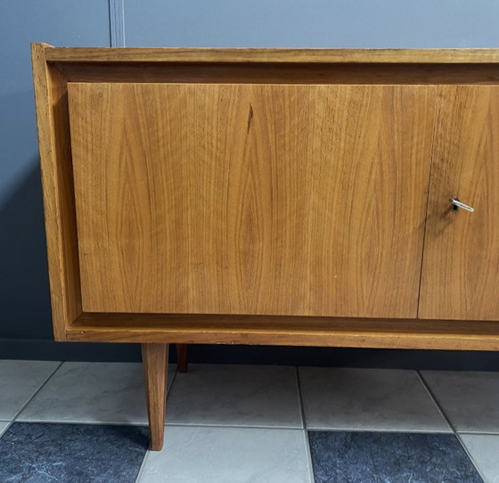 Image 1 of 2-door wood sideboard or Record cabinet 1970s