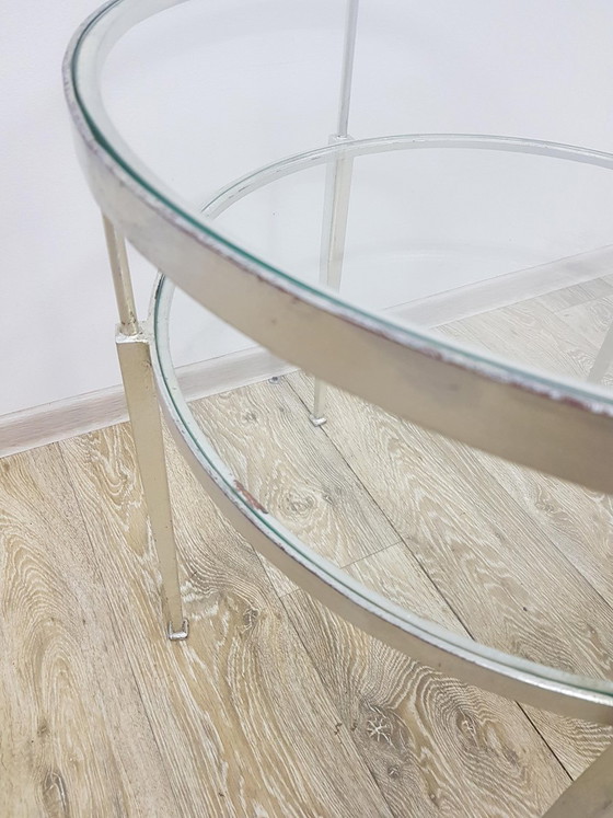 Couchtisch im Industriestil, 1970er Jahre – Kaffeetisch-Bücher, Metal, Glass (photo 8 of 11)