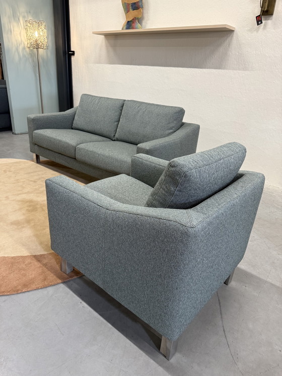 Image 1 of Leolux Antonia Bank 2,5 Zits Blauw stof 