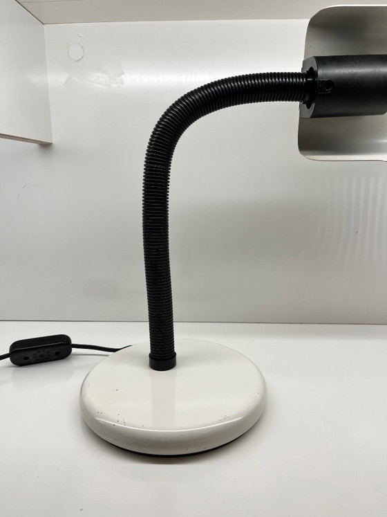 Image 1 of Sankey Gino Sarfatti Table Lamp for Targetti, Cream Brass, Black Plastic