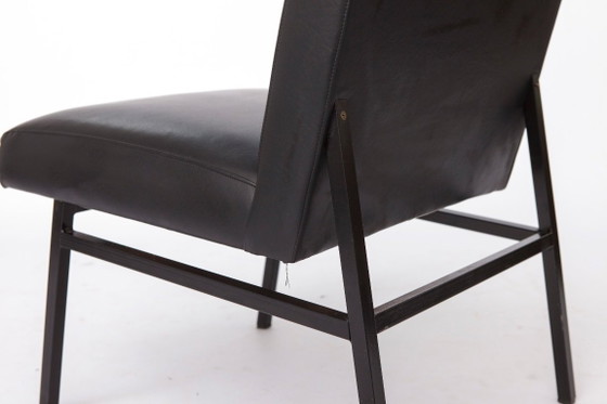 Image 1 of 1 di 4 Poltrona lounge vintage Stol Kamnik, stile Bauhaus, similpelle nera, Slovenia anni '60