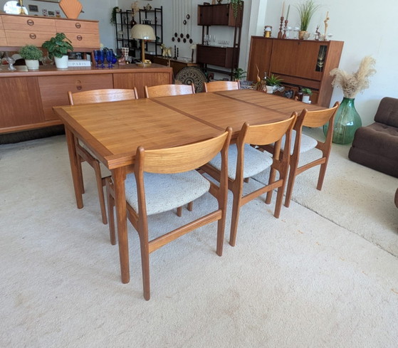 Image 1 of Vintage Scandinavian teak extendable dining table