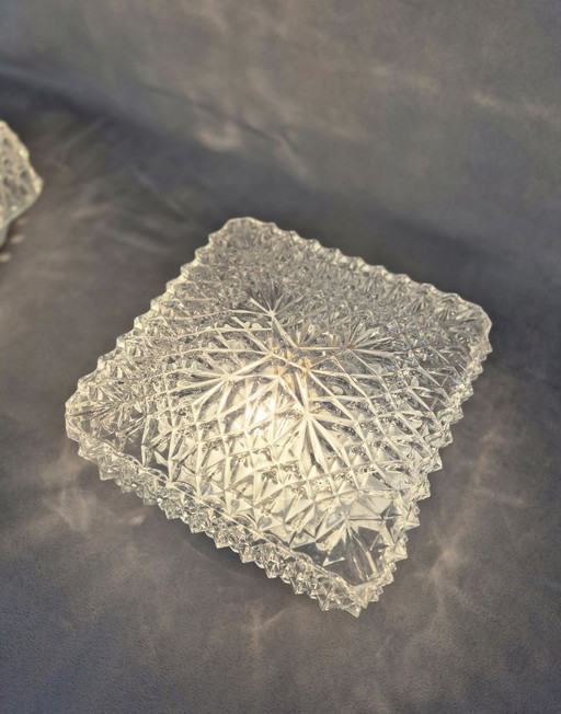 Vintage MASSIVE 70572 Crystal Ceiling/Wall Light | 20x20cm | E27 | Elegant Glass Fixture