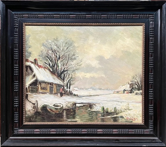 Painting "Winter landscape". – Paintings & Drawings, Canvas (photo 5 of 7)