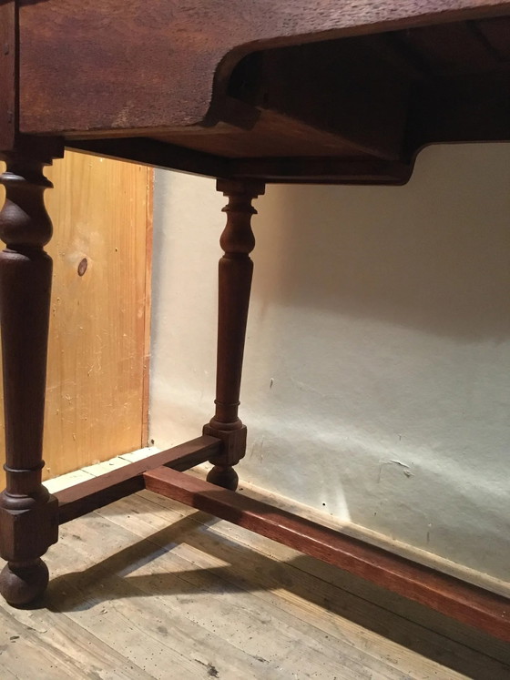 Escritorio rústico de roble con cajón – Mesas auxiliares, Rustic (photo 4 of 10)
