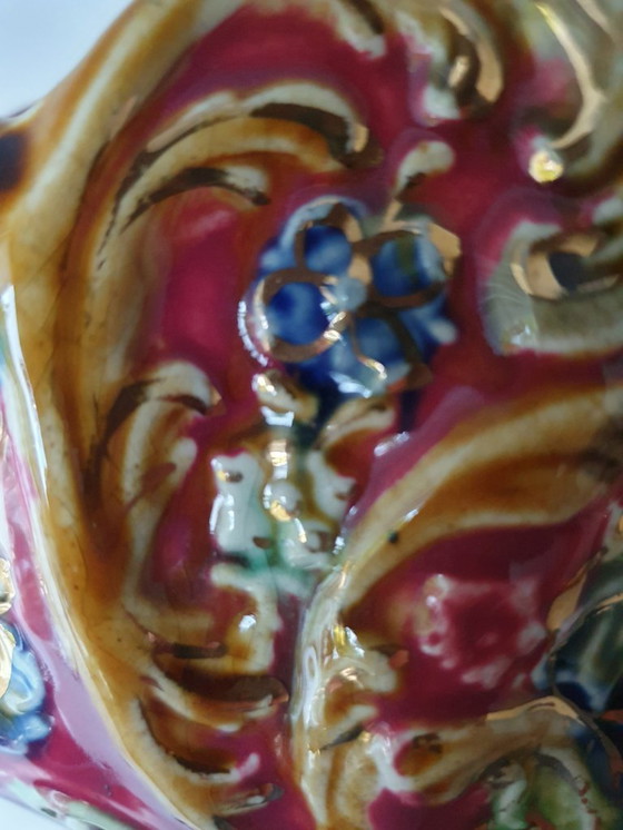 Image 1 of Rijk gedecoreerde porseleinen jardinière rococo-stijl 30x18 cm