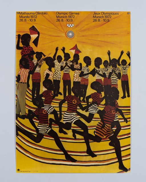 München 1972 – 1972 – Originele vintage Olympische poster van Ancent Soi – Mid-Century Modern – 84,1 x 59,4 cm A1