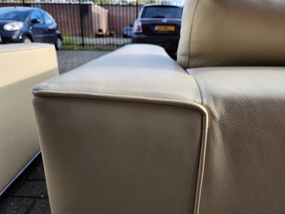 Image 1 of Minotti - Hamilton 2-seater sofa in beige leather (2x)