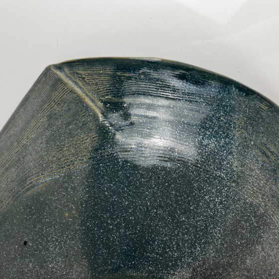Dark Blue/Green Enamelled Ceramic Bowl by Pierre Baey, 1960, Decorative Objects (photo 5 of 10)