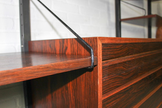 Image 1 of Xl Danish Modular Teak Wandschrank In Rosenholz Von Poul Cadovius, 1960S