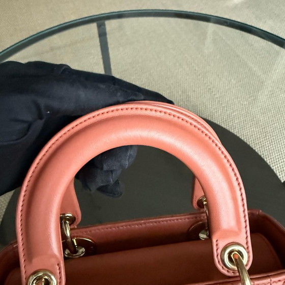 Image 1 of DIOR LADY SMALL ABC FLAP - CANNAGE LAMSLEER CARAMEL GOUDEN BESLAG MYABC