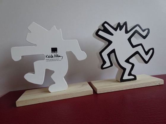 Keith Haring - Limited Edition Dancing Dogs Bookends / Decorative Object (Set) – Vilac, Wood (photo 7 of 14)