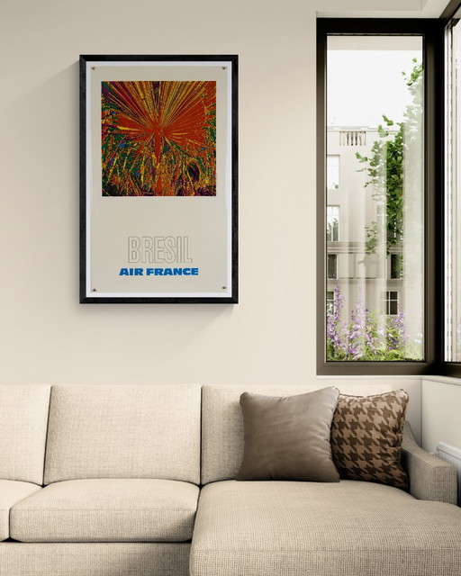 Air France Bresil – 1971 – Originele vintage reisposter van Raymond Pagès – Mid-Century Modern – 100x60 cm (photo 2 of 8)
