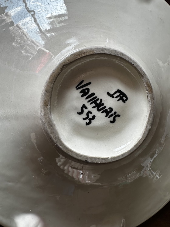 Image 1 of Große Schale / Vakuum Tasche Vallauris Keramikerin VTF 38 / 32 cm