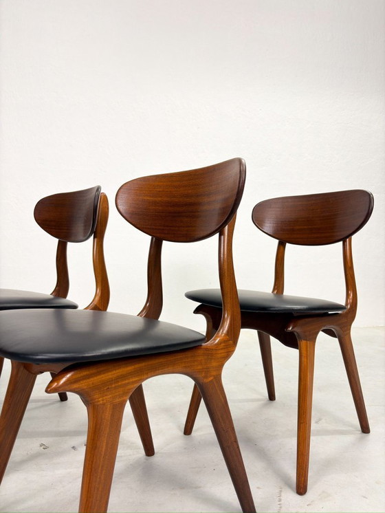 Image 1 of Set of dining room chairs 'Snavel' by Louis van Teeffelen