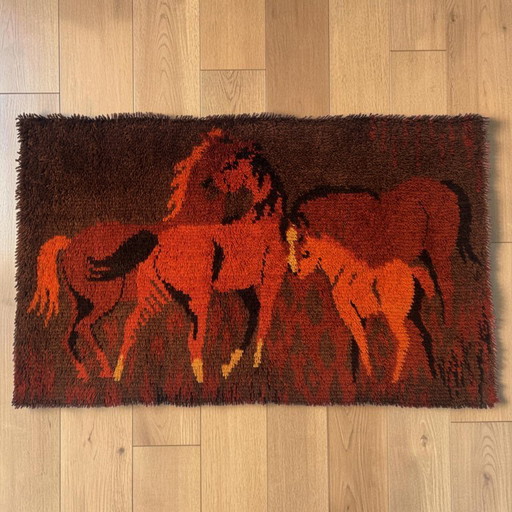 RYA rug and wall hanging from the 70s with horses