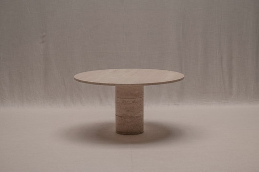Up & Up travertine dining table, 1970s