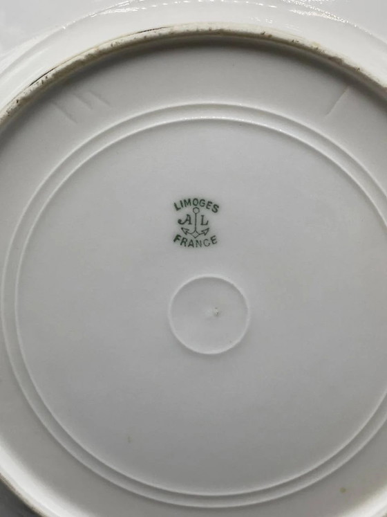 5 Porcelain Dessert Plates, Polychrome Floral Decor, Gilded Rims – Decorative Objects (photo 2 of 3)