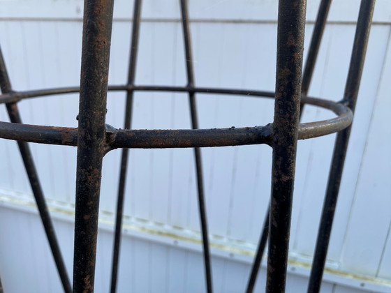 Image 1 of Bancone da bar vintage anni '50 con due sgabelli in rattan e metallo