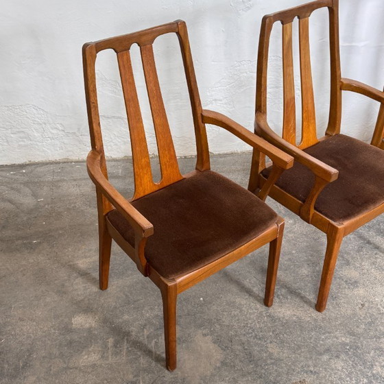 Image 1 of Mid-Century Nathan Dining Set: Extendible Table & 6 Chairs, 1960