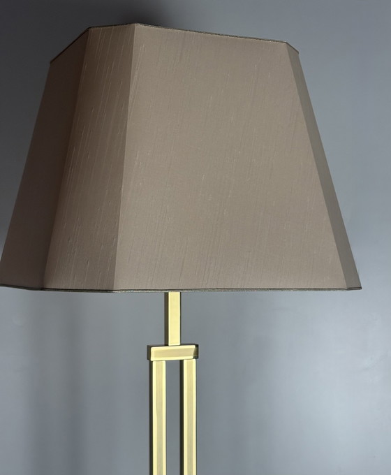 Image 1 of Lampadaire vintage en laiton massif, style années 70-80, design Deknudt