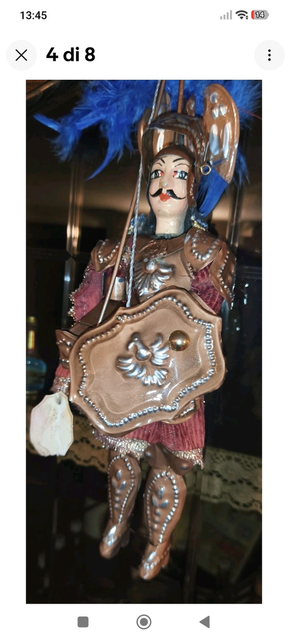 Armure de cérémonie vintage sicilienne Pupo Orlando 34 cm – Objets déco, Metal, Velvet (photo 3 of 8)