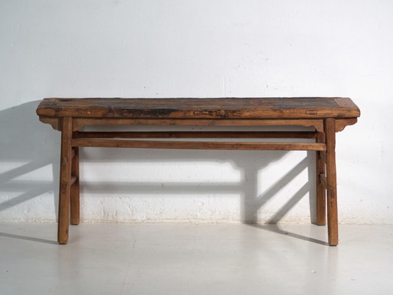 Antiker Konsolentisch aus Kiefernholz – China, circa 1930 – Rustic (photo 35 of 40)