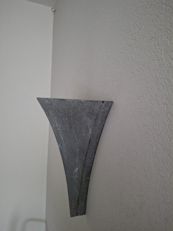 Image 1 of 6 metalen art deco wandlampen