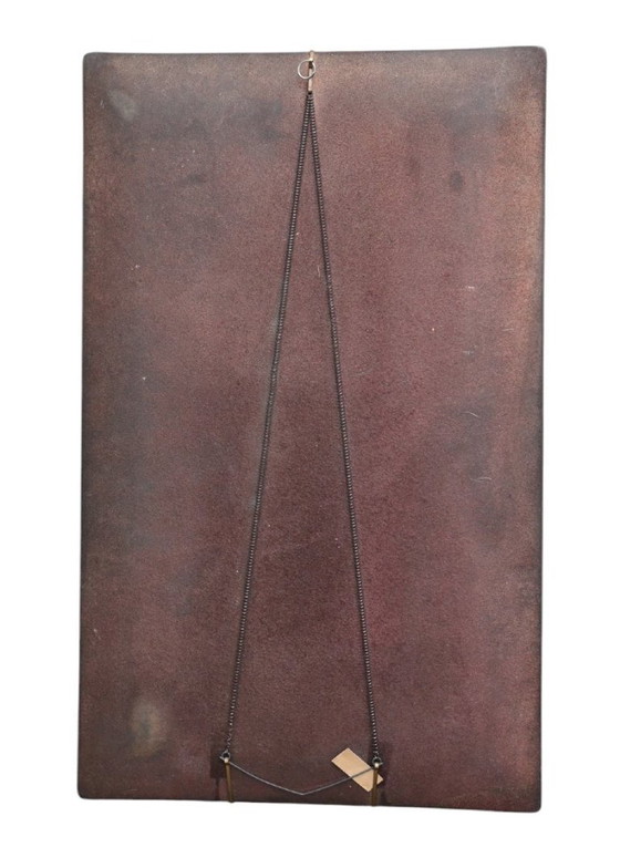 Image 1 of Targa da parete in vetro retroverniciato italiano, firmata "pachini"